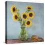 Mexico, San Miguel De Allende. Sunflowers in Vase on Table-Jaynes Gallery-Stretched Canvas