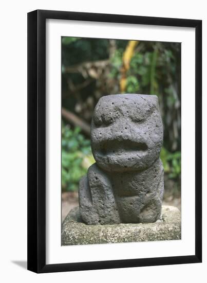 Mexico, Tabasco State, Villahermosa, La Venta Archaeological Site, Olmec Sculpture-null-Framed Giclee Print