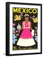 Mexico, The Land of Charm, Lady in Native Dress-null-Framed Art Print