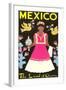 Mexico, The Land of Charm, Lady in Native Dress-null-Framed Art Print