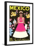 Mexico, The Land of Charm, Lady in Native Dress-null-Framed Art Print