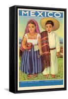 Mexico: Two Peasant Children-null-Framed Stretched Canvas