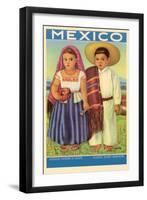 Mexico: Two Peasant Children-null-Framed Art Print