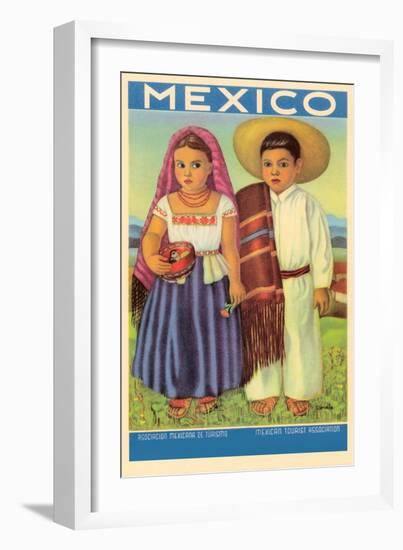 Mexico: Two Peasant Children-null-Framed Art Print