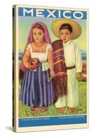 Mexico: Two Peasant Children-null-Stretched Canvas