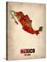 Mexico Watercolor Map-NaxArt-Stretched Canvas