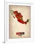 Mexico Watercolor Map-NaxArt-Framed Art Print