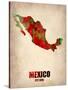 Mexico Watercolor Map-NaxArt-Stretched Canvas