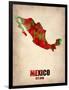 Mexico Watercolor Map-NaxArt-Framed Art Print