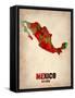 Mexico Watercolor Map-NaxArt-Framed Stretched Canvas
