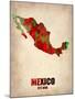 Mexico Watercolor Map-NaxArt-Mounted Art Print