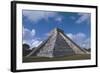 Mexico, Yucatan, Chichen Itza, Mayan Archeological Site, Temple of Kukulkan-null-Framed Giclee Print