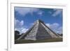 Mexico, Yucatan, Chichen Itza, Mayan Archeological Site, Temple of Kukulkan-null-Framed Giclee Print