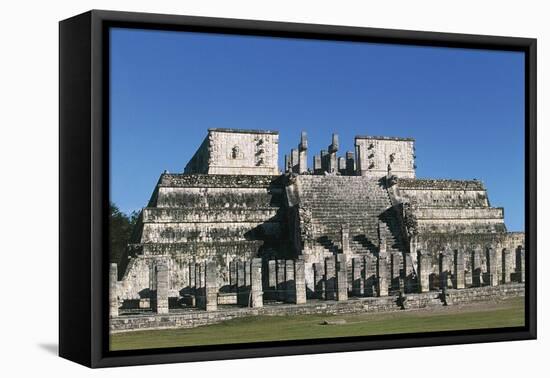 Mexico, Yucatan, Chichen Itza, Temple of Warriors and Group of Thousand Columns-null-Framed Stretched Canvas