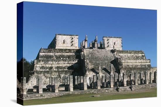 Mexico, Yucatan, Chichen Itza, Temple of Warriors and Group of Thousand Columns-null-Stretched Canvas