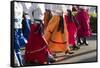 Mexico, Yucatan, Merida, Dancers with Swirling Skirts in Parade-Merrill Images-Framed Stretched Canvas