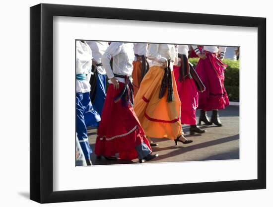 Mexico, Yucatan, Merida, Dancers with Swirling Skirts in Parade-Merrill Images-Framed Photographic Print