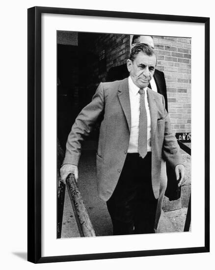 Meyer Lansky Leaves Federal Court Jul 19, 1973 after Pleading Innocent to Income Tax Evasion-null-Framed Photo