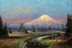 Mt. Rainier and Clover Creek-Meyer Straus-Framed Stretched Canvas