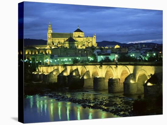 Mezquita (Cathedral) and Puente Romano (Roman Bridge), Cordoba, Andalucia (Andalusia), Spain-Colin Brynn-Stretched Canvas