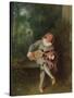 Mezzetin, c.1718-20-Jean Antoine Watteau-Stretched Canvas