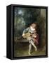 Mezzetin-Jean-Antoine Watteau-Framed Stretched Canvas