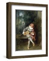 Mezzetin-Jean-Antoine Watteau-Framed Photographic Print