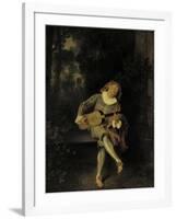 Mezzetin-Jean Antoine Watteau-Framed Giclee Print