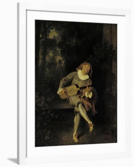 Mezzetin-Jean Antoine Watteau-Framed Giclee Print