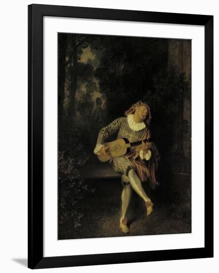 Mezzetin-Jean Antoine Watteau-Framed Giclee Print