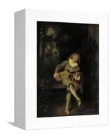 Mezzetin-Jean Antoine Watteau-Framed Giclee Print