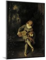 Mezzetin-Jean Antoine Watteau-Mounted Giclee Print