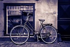 Classic Vintage Retro City Bicycle In Copenhagen, Denmark-mffoto-Art Print