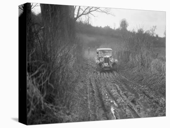 MG 18 - 80 of N Chichester-Smith competing in the MG Car Club Trial, Kimble Lane, Chilterns, 1931-Bill Brunell-Stretched Canvas