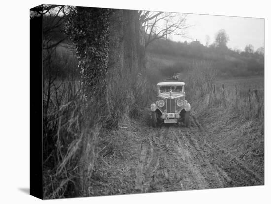 MG 18 - 80 saloon of R Gough competing in the MG Car Club Trial, Kimble Lane, Chilterns, 1931-Bill Brunell-Stretched Canvas