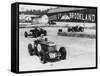 MG, Alfa Romeo, and Bugatti in British Empire Trophy Race at Brooklands, 1935-null-Framed Stretched Canvas