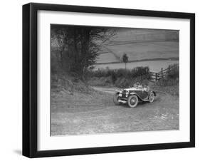 MG J2 of AJ Milburn competing in the MG Car Club Midland Centre Trial, 1938-Bill Brunell-Framed Photographic Print