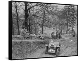 MG J2 of J Sherwell-Cooper competing in the MG Car Club Abingdon Trial/Rally, 1939-Bill Brunell-Framed Stretched Canvas