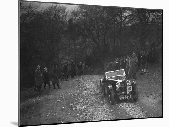 MG J2 of Mrs MM Riley climbing Nailsworth Ladder, Sunbac Colmore Trial, Gloucestershire, 1934-Bill Brunell-Mounted Photographic Print