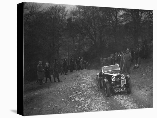 MG J2 of Mrs MM Riley climbing Nailsworth Ladder, Sunbac Colmore Trial, Gloucestershire, 1934-Bill Brunell-Stretched Canvas