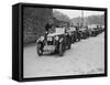 MG M type of EG Farrow at the head of a line of cars competing in the MCC Sporting Trial, 1930-Bill Brunell-Framed Stretched Canvas