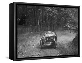 MG M type taking part in the B&HMC Brighton-Beer Trial, Fingle Bridge Hill, Devon, 1934-Bill Brunell-Framed Stretched Canvas