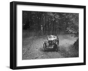 MG M type taking part in the B&HMC Brighton-Beer Trial, Fingle Bridge Hill, Devon, 1934-Bill Brunell-Framed Photographic Print