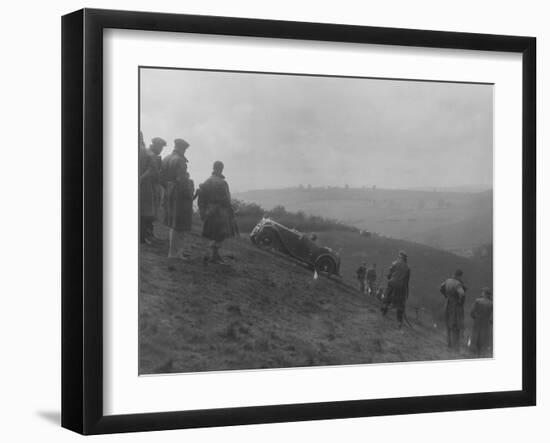 MG Magna competing in the MG Car Club Rushmere Hillclimb, Shropshire, 1935-Bill Brunell-Framed Photographic Print