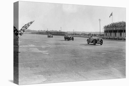 MG Magna of SG Cummings winning a race, BARC meeting, Brooklands, Surrey, 1933-Bill Brunell-Stretched Canvas