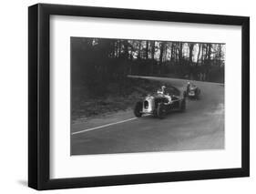 MG Magnette of AA Rigby leading JR Grices Riley Brooklands at Donington Park, Leicestershire, 1935-Bill Brunell-Framed Photographic Print