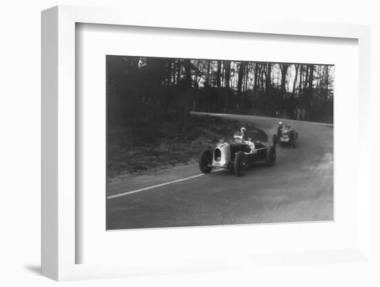 MG Magnette of AA Rigby leading JR Grices Riley Brooklands at Donington Park, Leicestershire, 1935-Bill Brunell-Framed Photographic Print