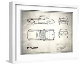 MG MGB White-Mark Rogan-Framed Art Print