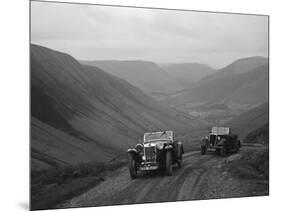 MG PA and Morris 8 tourer competing in the MG Car Club Abingdon Trial/Rally, 1939-Bill Brunell-Mounted Photographic Print