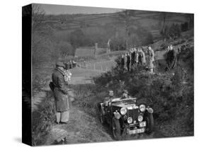 MG PA of G Tyrer competing in the MG Car Club Midland Centre Trial, 1938-Bill Brunell-Stretched Canvas